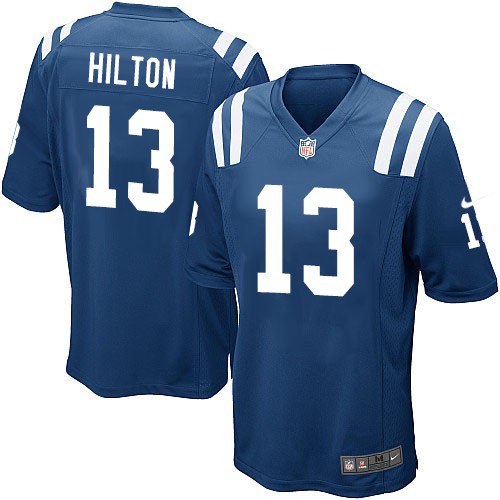 Men's Game T.Y. Hilton Nike Jersey Royal Blue Home - #13 NFL Indianapolis Colts